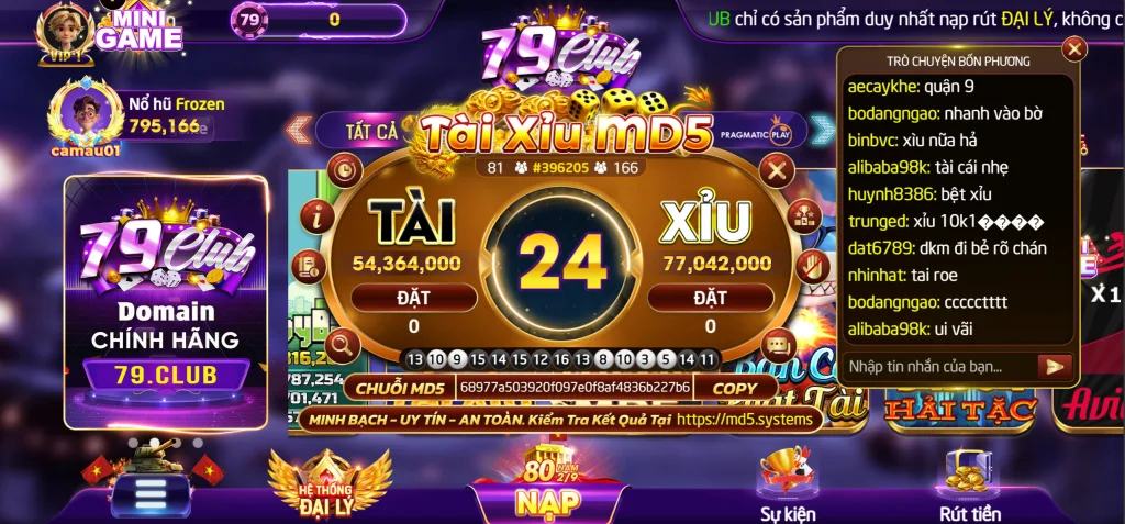 tài xỉu md5 79club